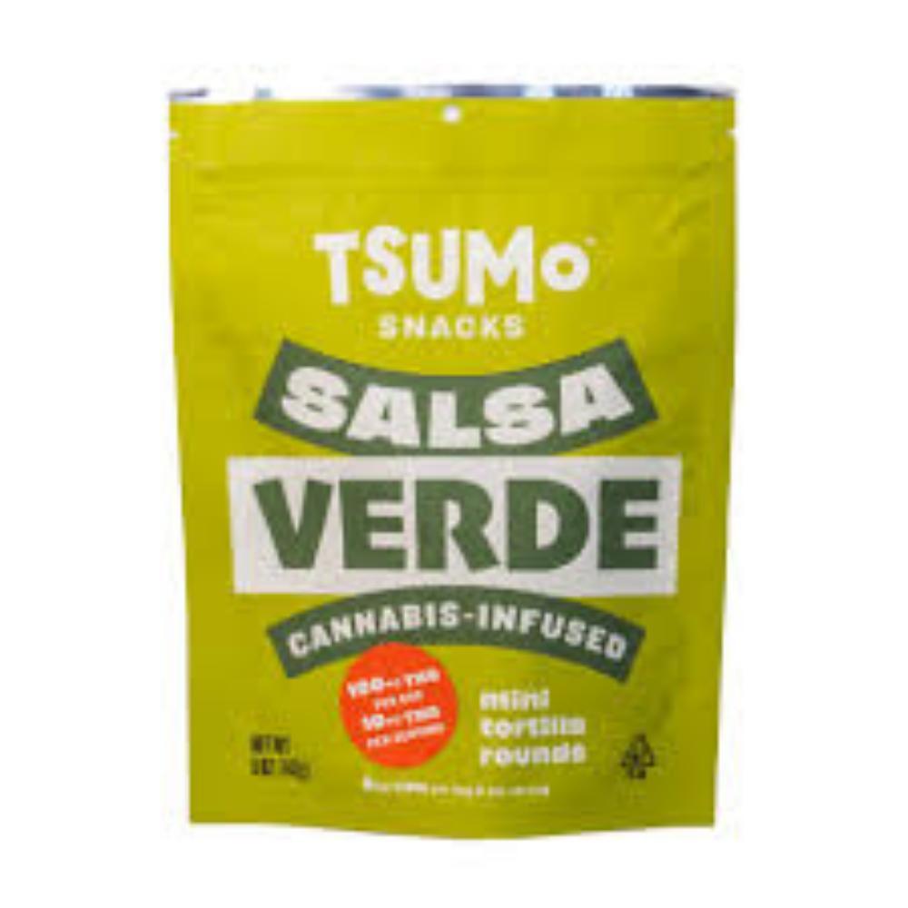 TSUMo Snacks - Salsa Verde - Mini Tortilla Rounds - Multiserve (100mg)
